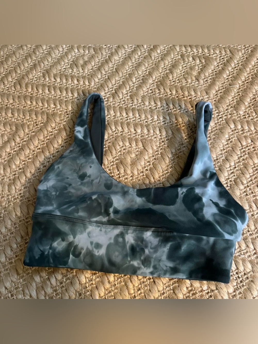 Lululemon Align Sports Bra Sz 4 Green Tie-Dye Like New